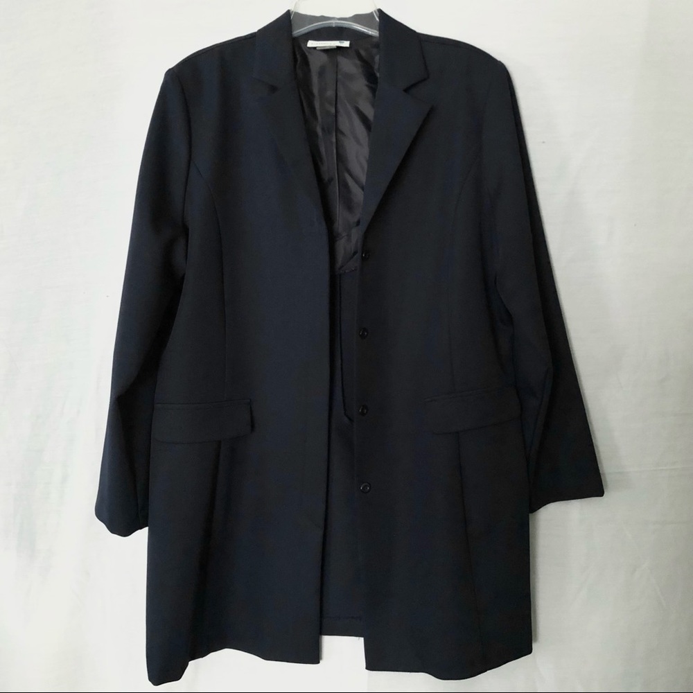 Long Navy Blazer - Size 16